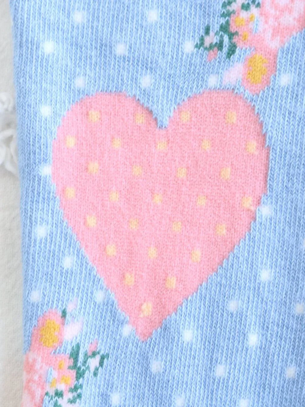 Matilda Jane| Pastel Floral Polka Dot Stripe Beating Heart Knit Tights Xs Sm 4-6